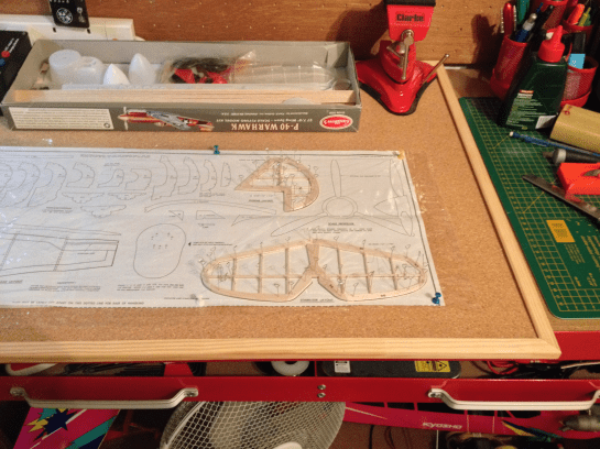 Guillows P40 Tail Surfaces Constructed Guillows P40 (E2) Tail Surfaces Construction