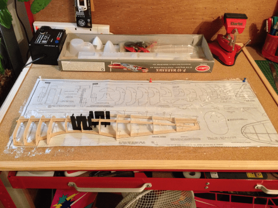 Guillows P40 Formers Glued Guillows P40 (G) Fuselage Formers