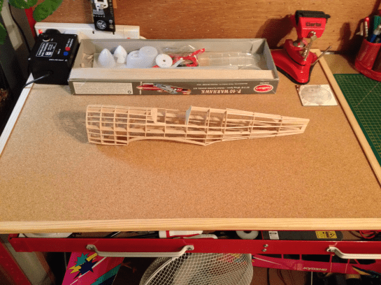 Guillows P40 Completed Fuselage Guillows P40 (I2) Fuselage Stringers Completed