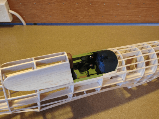 Guillows P40 Cockpit left side Guillows P40 Cockpit Completed