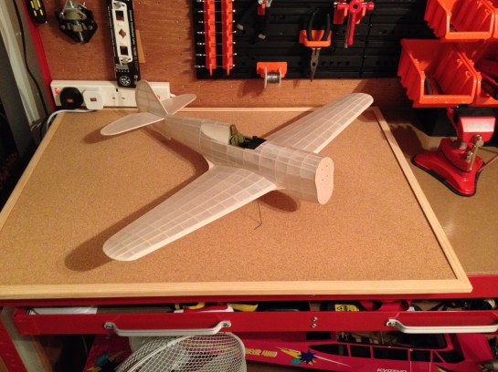 Guillows P40 Covering Completed Guillows P40 (N) Covering Completed (07.01.14)