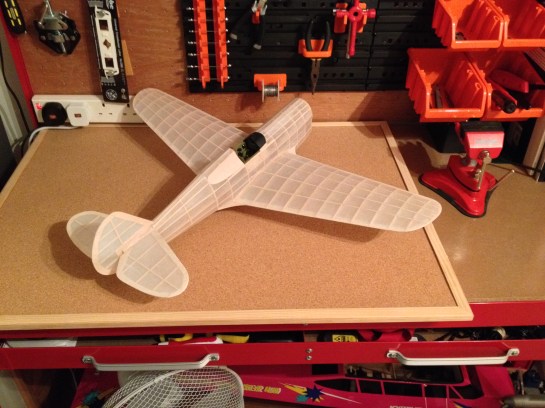 Guillows P40 Covering Completed Guillows P40 (N3) Covering Completed (07.01.14)