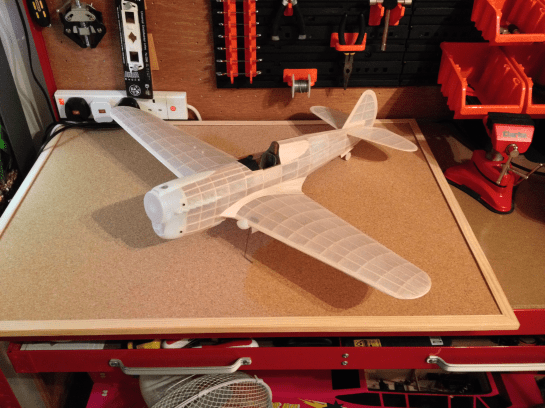 Guillows P40 Detailing Parts Attached