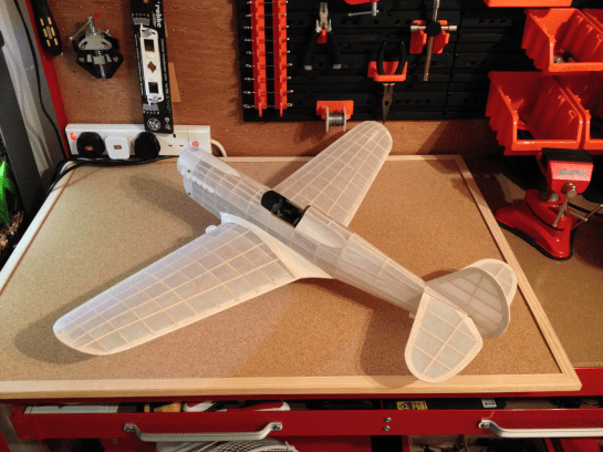 Guillows P40 Detailing Parts Attached