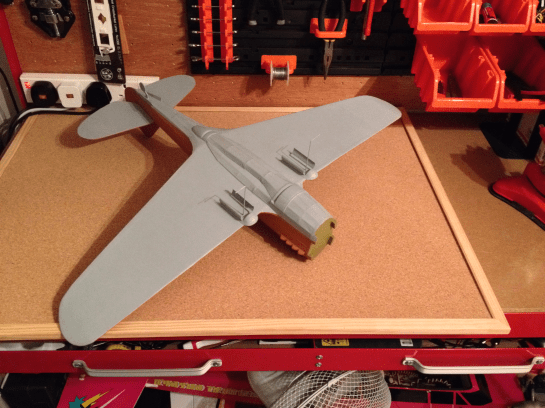 Guillows P40 Base Coat Applied